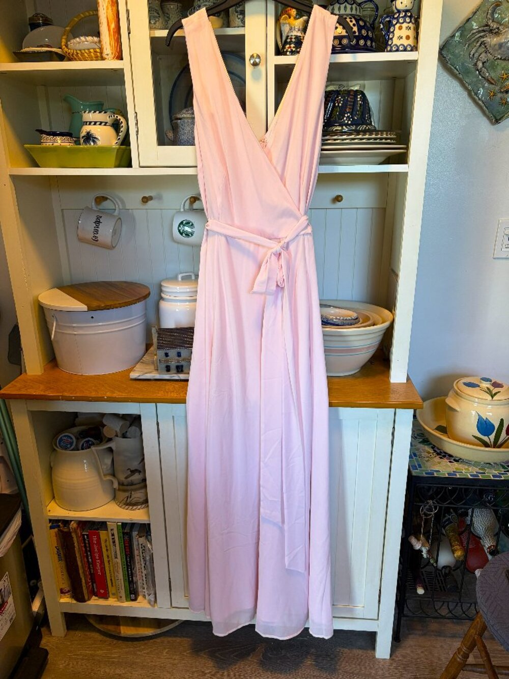 ModCloth Maxi Dress Size 22 Effortless Elegance Sleeveless Flowy Formal Pink NWT